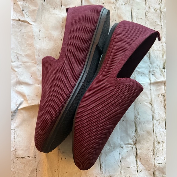 Me Too Burgundy Knit Upper Slip-On Ballet Flats Shoes Women's US 9W - Picture 3 of 5